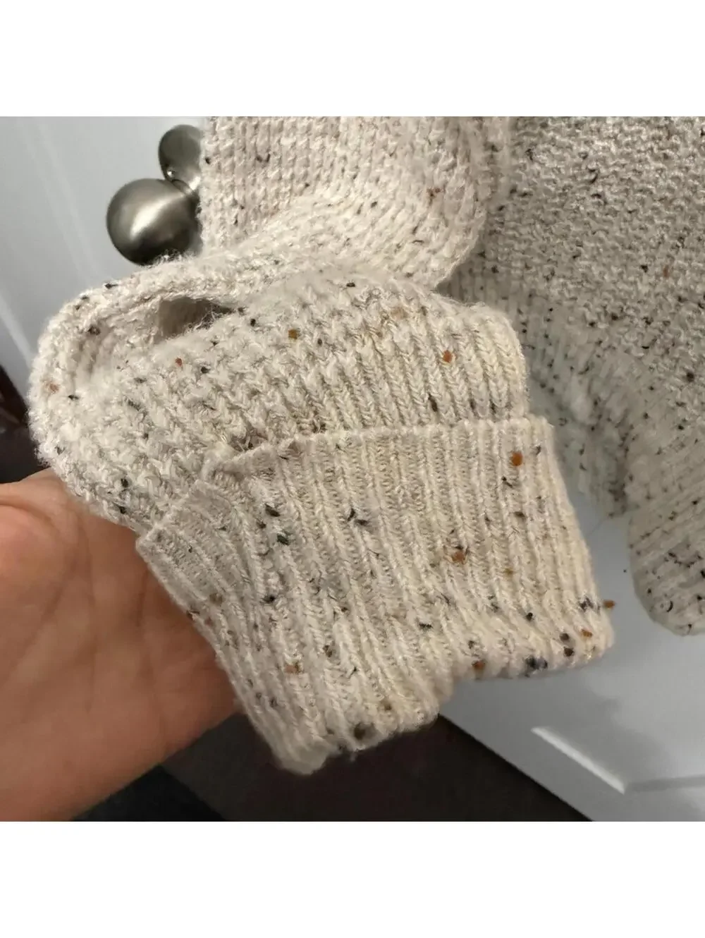 Anthropologie If you were me sweater speckled colored V-neck size Medium